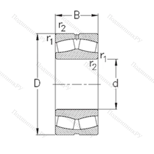 Подшипник роликовый радиальный самоцентрирующийся 241/630-MB-W 33 от производителя  NKE