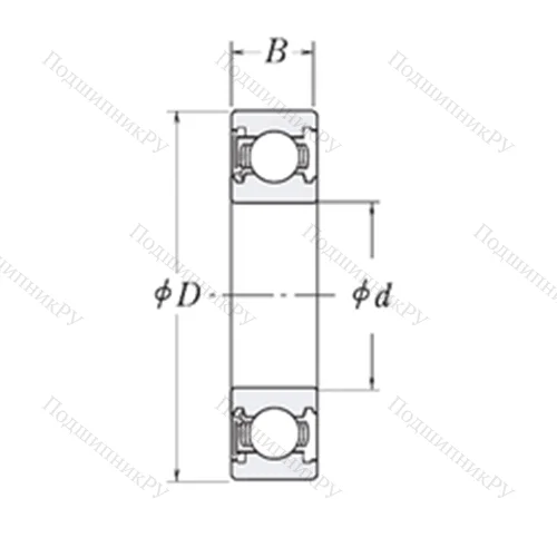 Подшипник шариковый радиальный MJ 3/4-RS от производителя  RHP