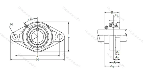 Подшипниковый узел UCFL 311 в Новосибирске