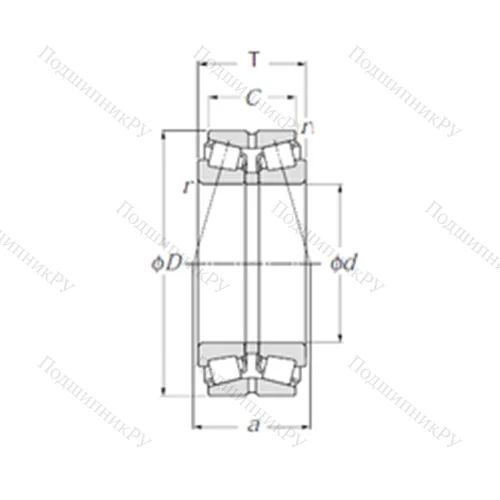 Подшипник роликовый радиально-упорный 423040E 1 от производителя  NTN