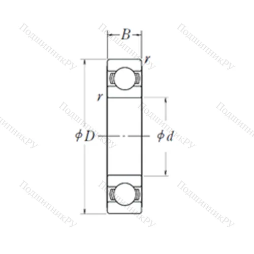 Подшипник шариковый радиальный 6910L 11-H-20