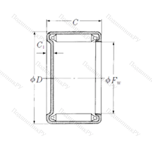 Подшипник игольчатый радиальный MF-910 от производителя  NSK Подшипник игольчатый радиальный MF-910 от производителя  NSK