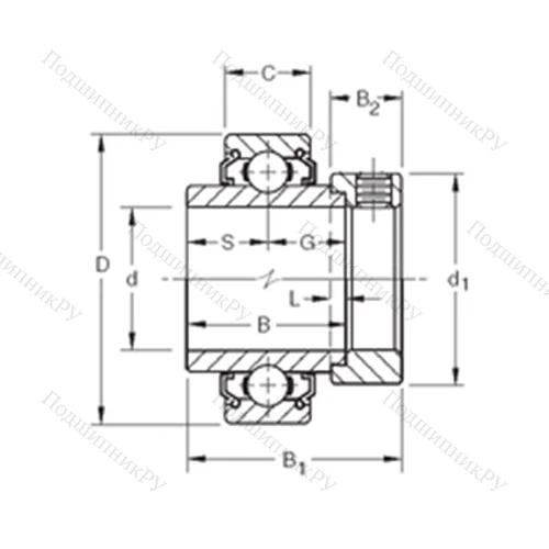 Подшипник шариковый радиальный 1104KLL