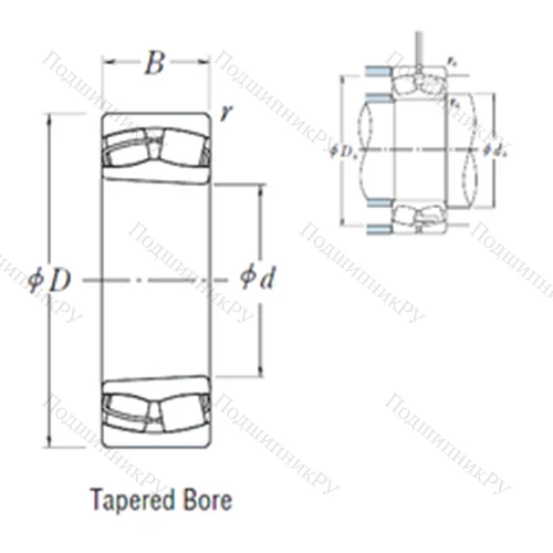 Подшипник роликовый радиальный самоцентрирующийся 21319CKE 4