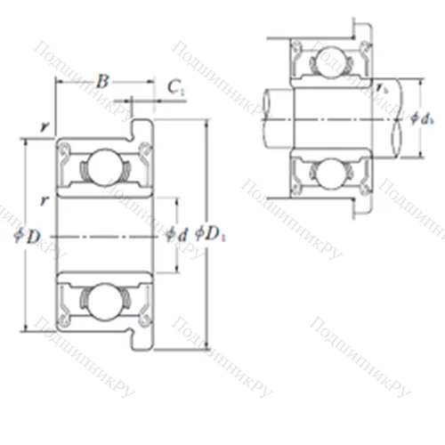 Подшипник шариковый радиальный F 699ZZ 1 от производителя  NSK
