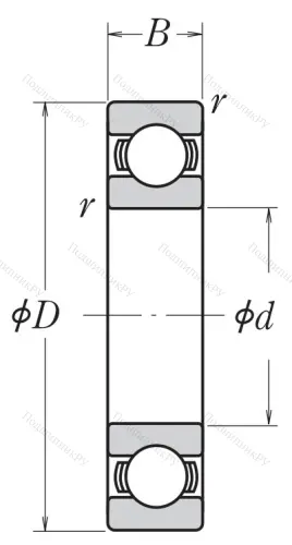 Однорядный шариковый подшипник 6030 C 3 от производителя  NSK