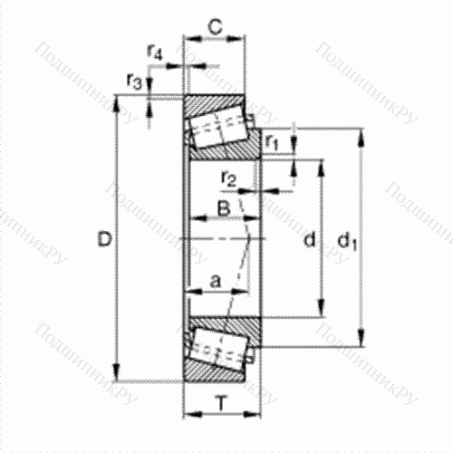 Подшипник роликовый конический K 535-532-A от производителя  FAG Подшипник роликовый конический K 535-532-A от производителя  FAG