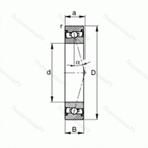 Подшипник шпиндельный HSS 71928-C-T-P 4S от производителя  FAG Подшипник шпиндельный HSS 71928-C-T-P 4S от производителя  FAG