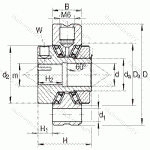 Роликоподшипник упорно-радиальный игольчатый ZAXFM 0535 от производителя  INA Роликоподшипник упорно-радиальный игольчатый ZAXFM 0535 от производителя  INA