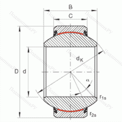 Подшипник шарнирный GE 260-FW-2RS