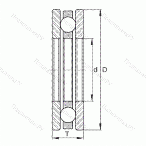 Подшипник шариковый упорный FT 23