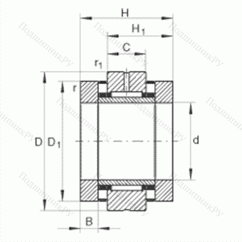 Подшипник комбинированный роликовый ZARN 2572-TV от производителя  INA