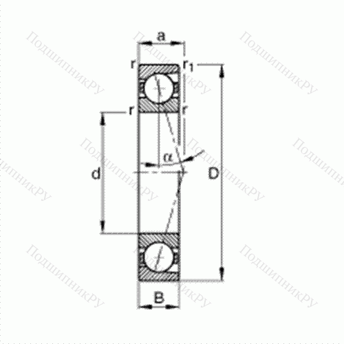Подшипник шпиндельный B 7028-C-T-P 4S от производителя  FAG Подшипник шпиндельный B 7028-C-T-P 4S от производителя  FAG