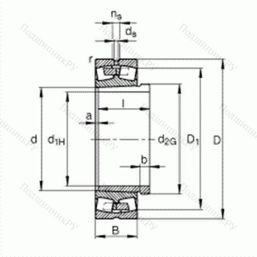 Подшипник роликовый самоустанавливающийся 23960-B-K-MB + AH 3960G от производителя  FAG