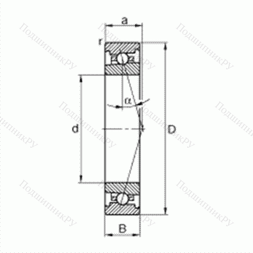 Подшипник шпиндельный HS 71928-C-T-P 4S от производителя  FAG Подшипник шпиндельный HS 71928-C-T-P 4S от производителя  FAG